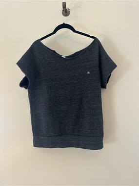 Alternative Women's Dark Gray Short Sleeve Sweatshirt